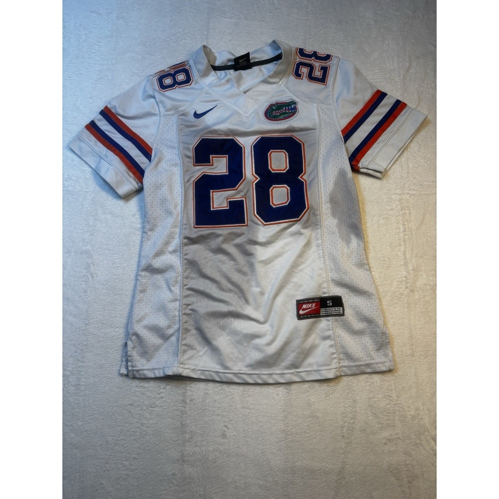 Vintage Nike Florida Gators Football Johnson # 28 Jersey Y2K Discolored College